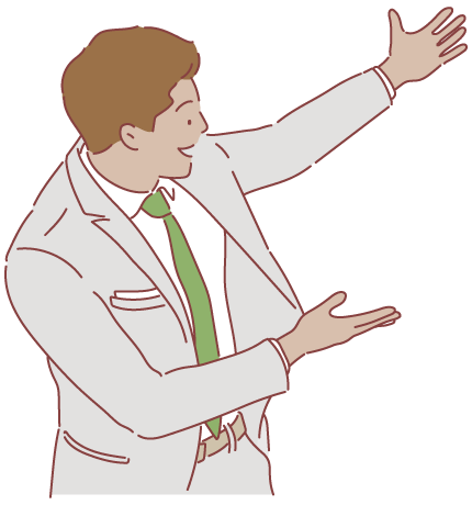 Man Pointing at Mission and Vision Statement